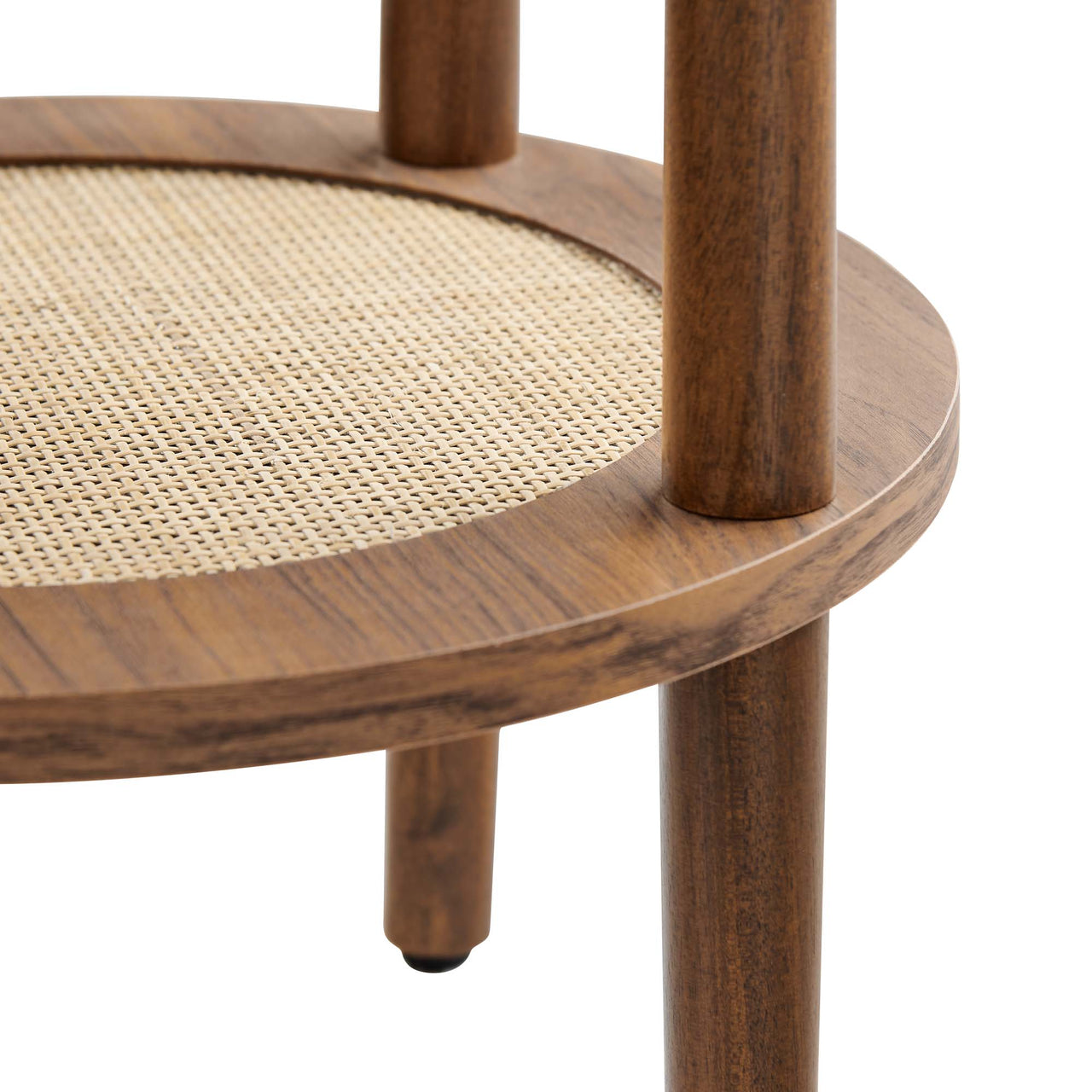 Elevea Round Side Table, Walnut