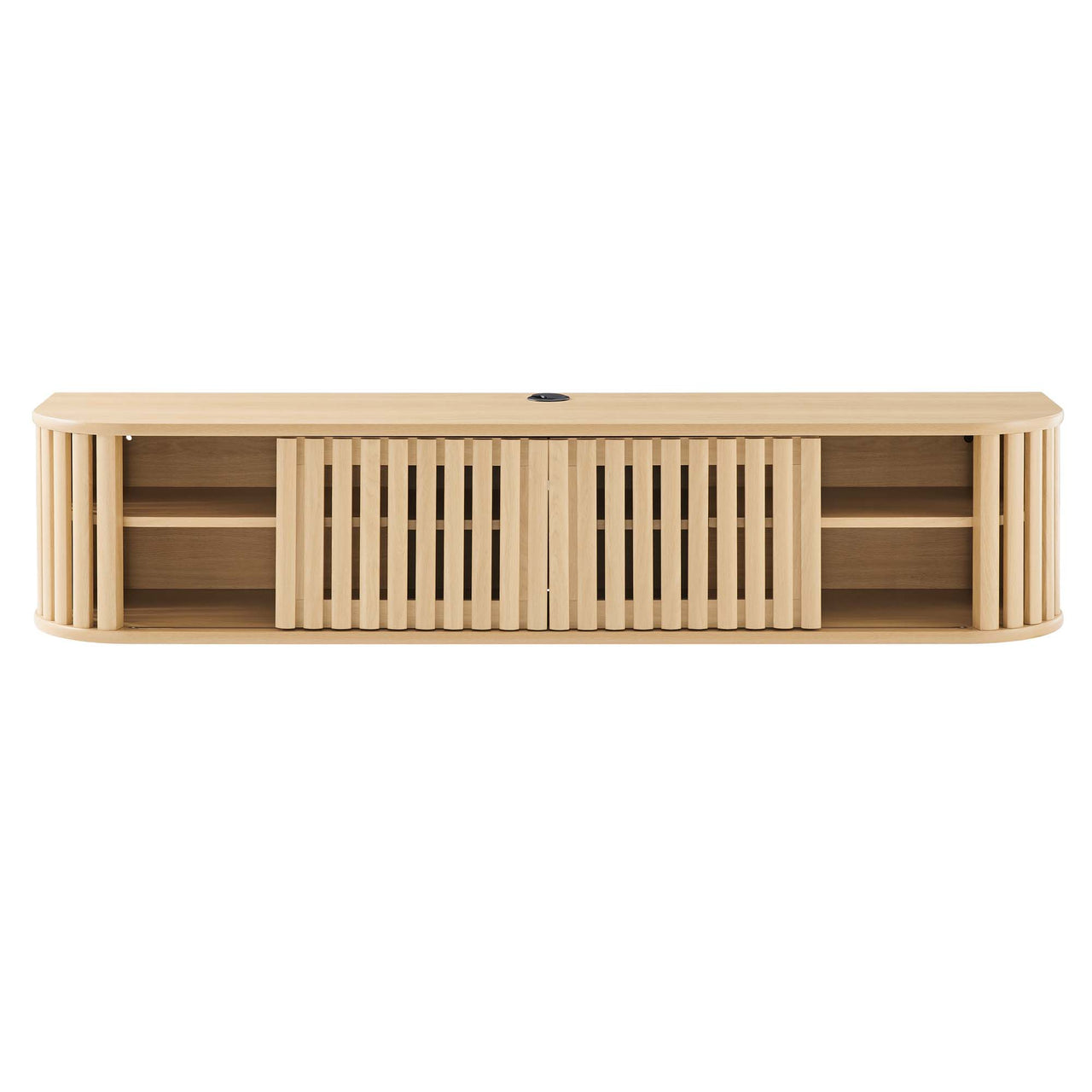 Strathen Wall Mounted TV Stand, Oak
