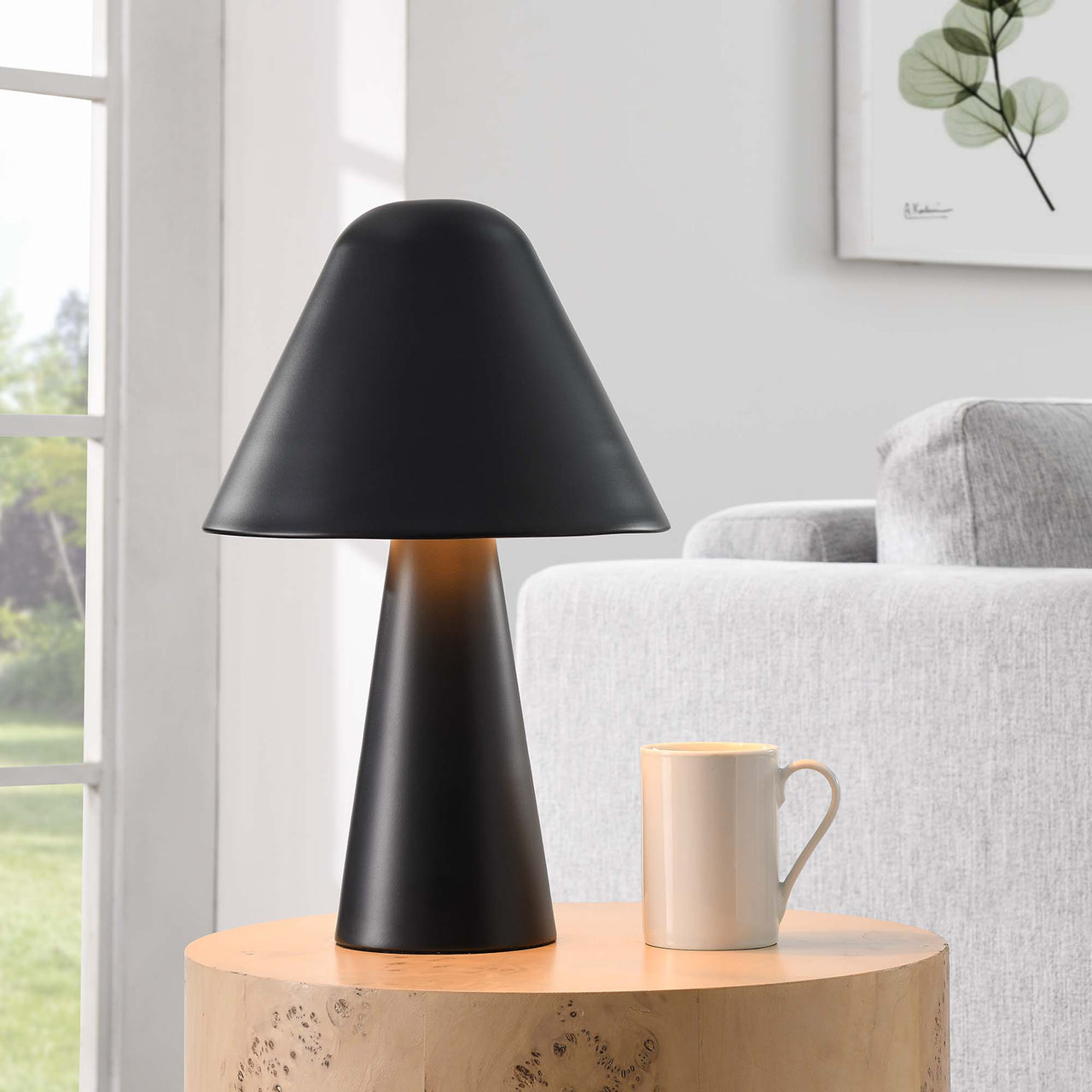 Enchanted Mushroom Table Lamp, Black