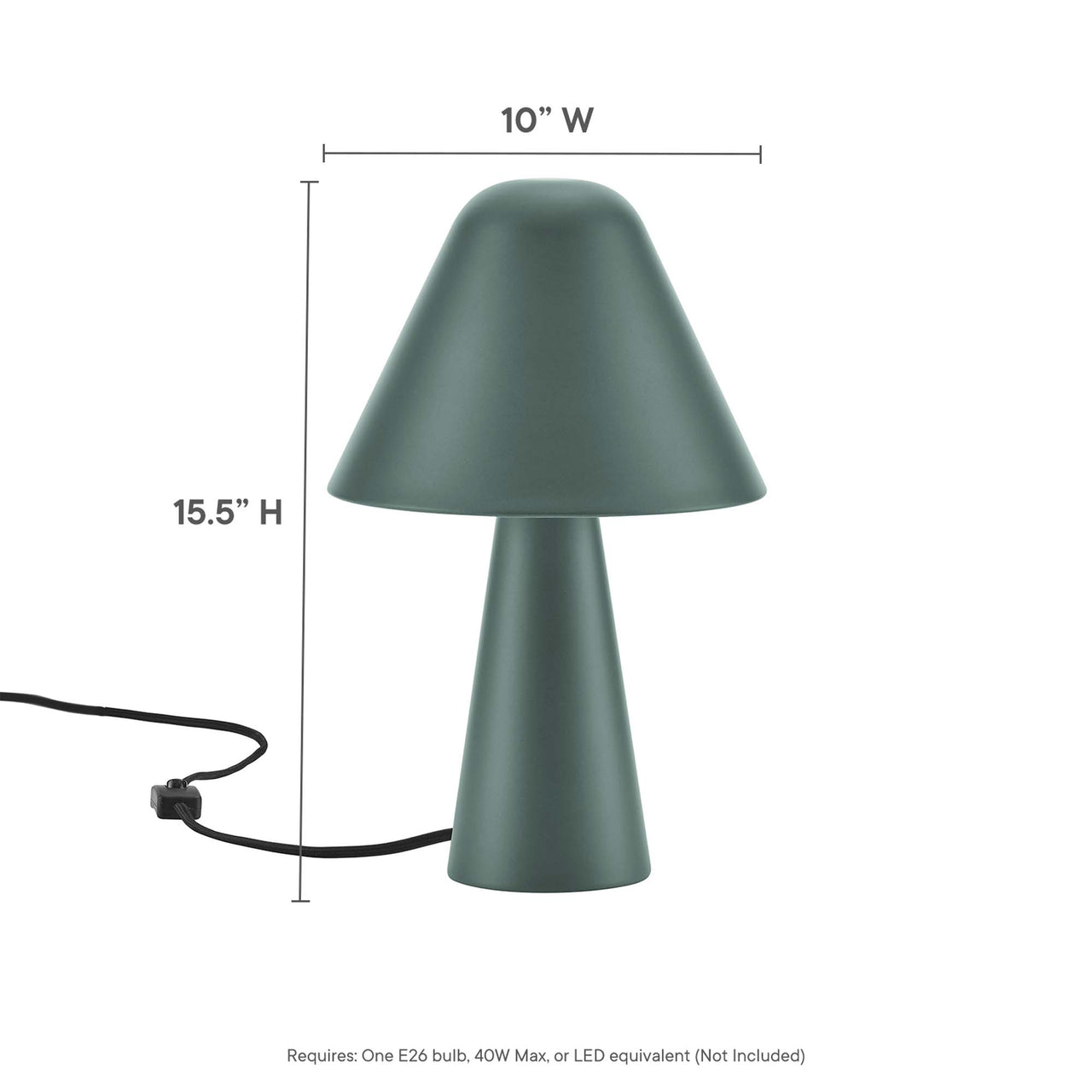 Enchanted Mushroom Table Lamp, Green