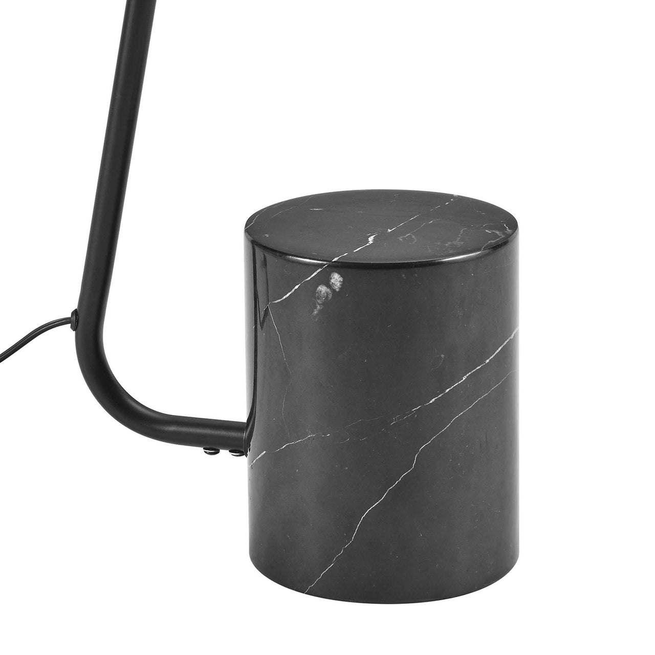 Spotlight Marble Base Floor Lamp, Black