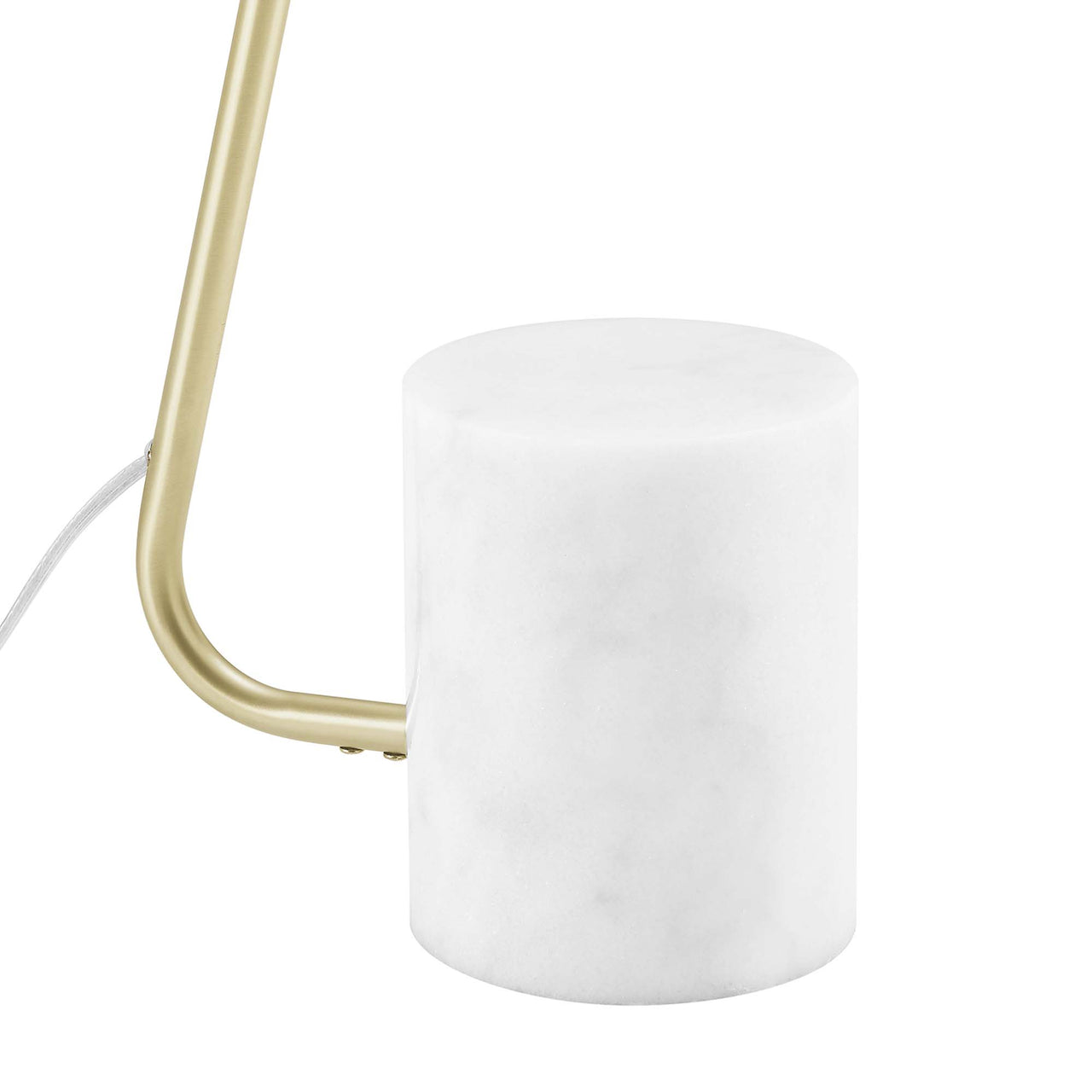 Spotlight Marble Base Floor Lamp, Satin Brass