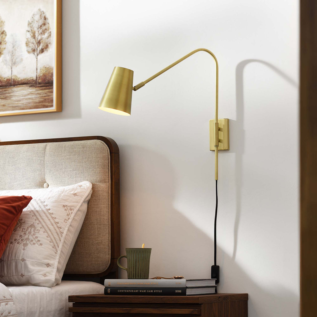 Enlura Wall Sconce, Satin Brass
