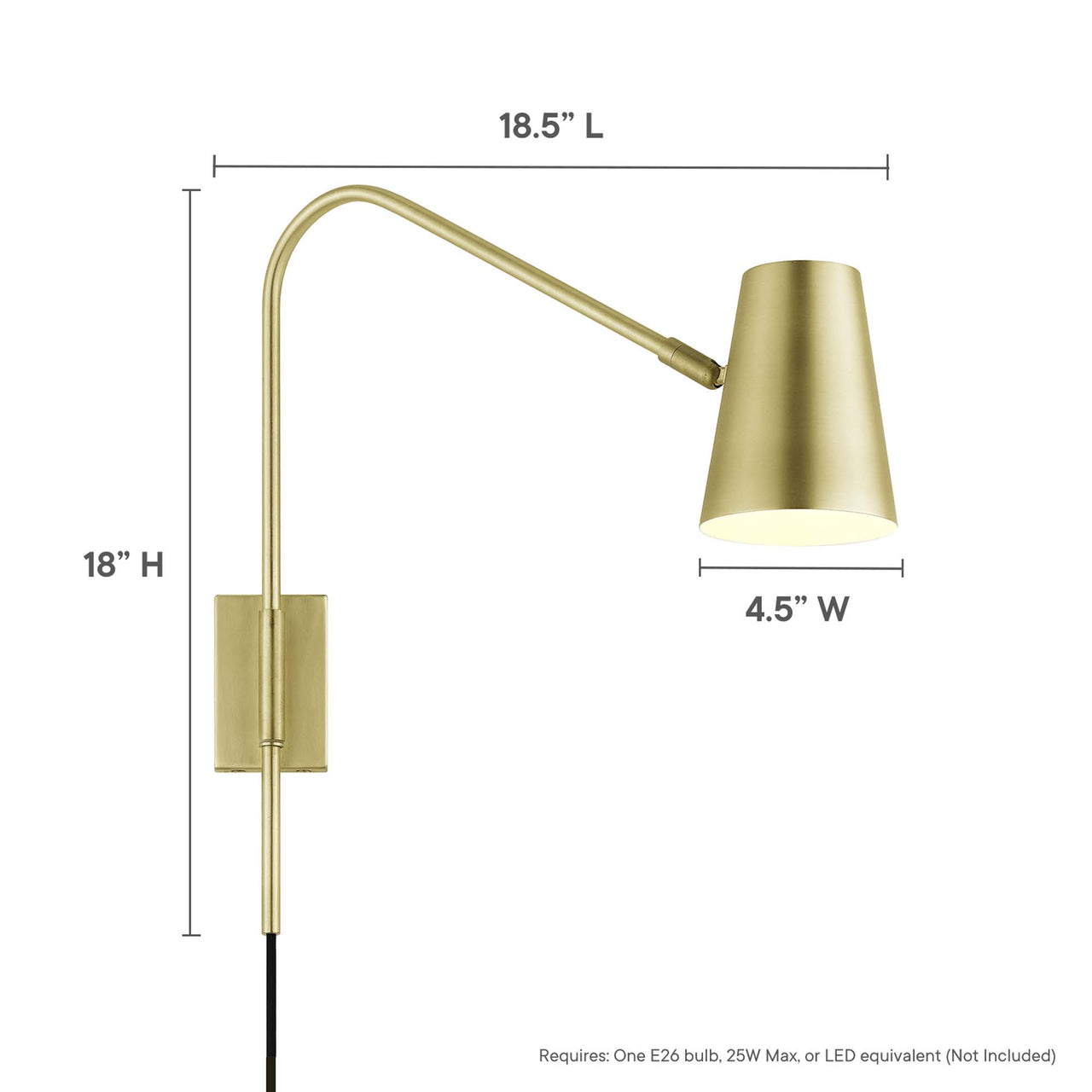 Enlura Wall Sconce, Satin Brass