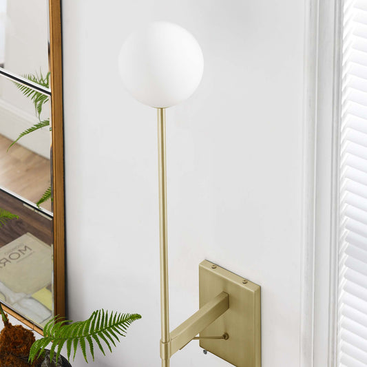 Orvessia Wall Sconce, Satin Brass