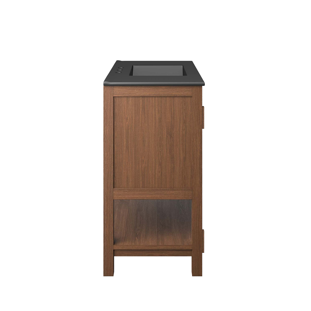 Ashville Vanity Unit, Large, Walnut & Black