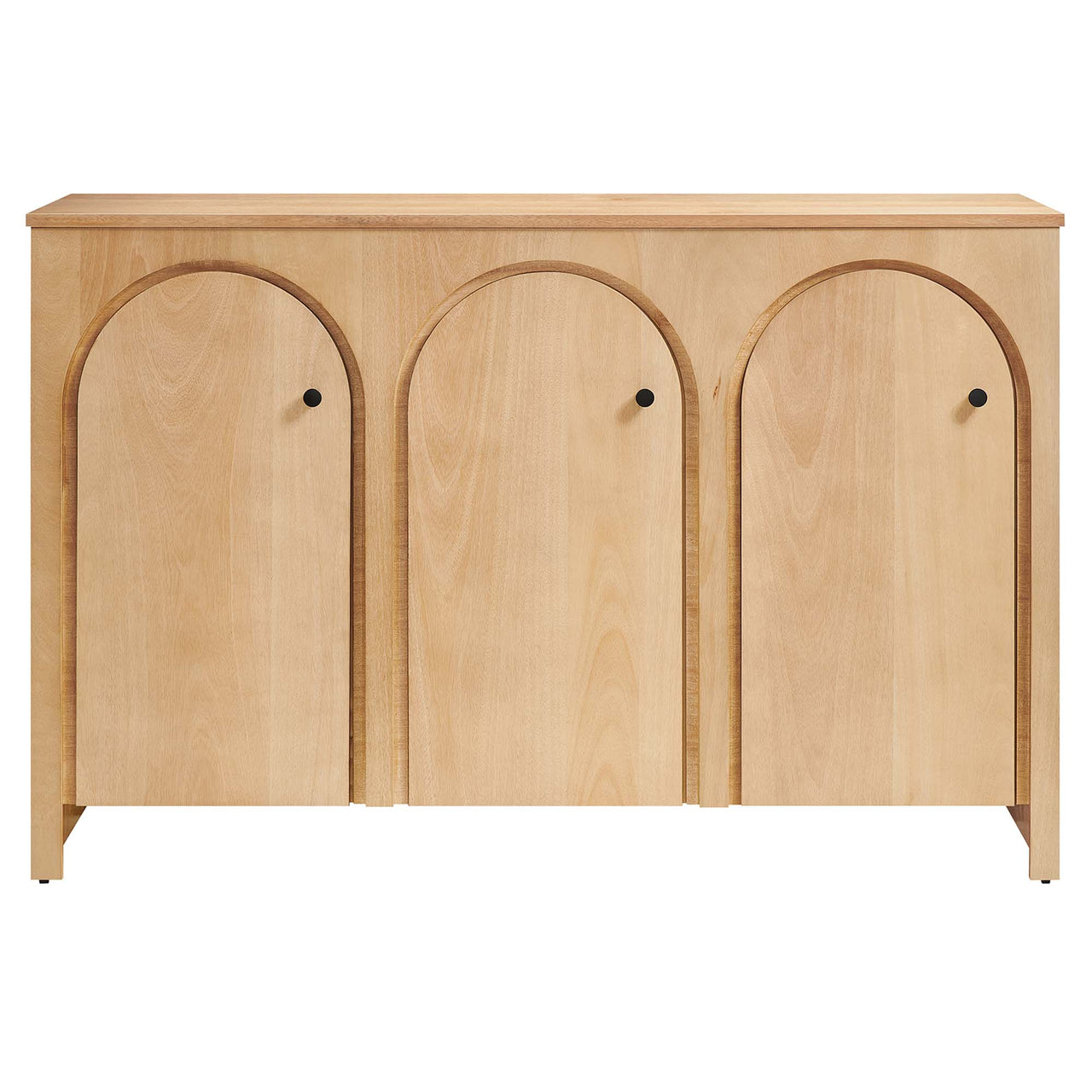 Revina Arched 3-Door Credenza, Oak