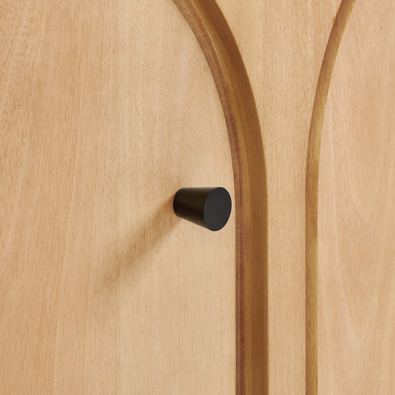 Revina Arched 3-Door Credenza, Oak