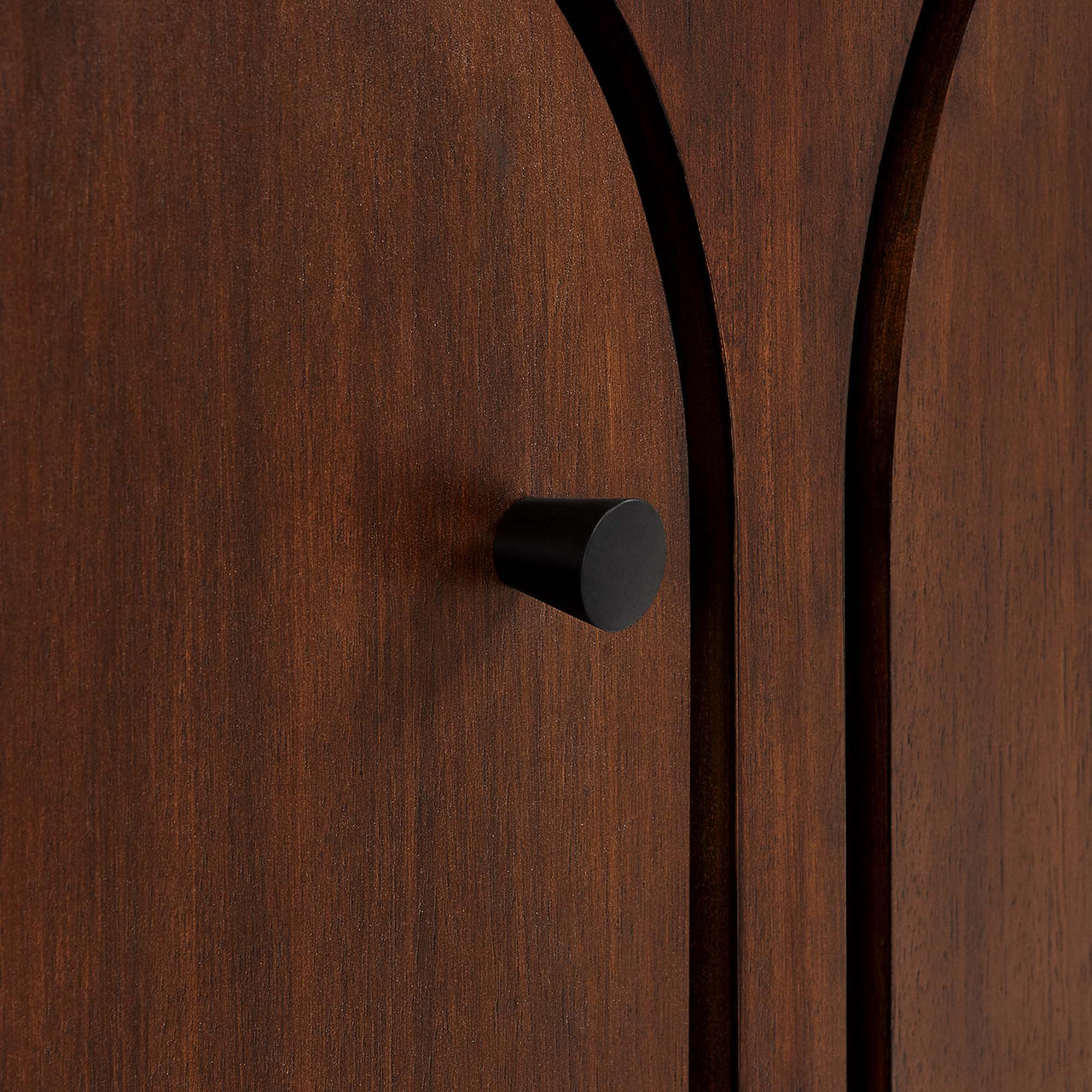Revina Arched 3-Door Credenza, Walnut
