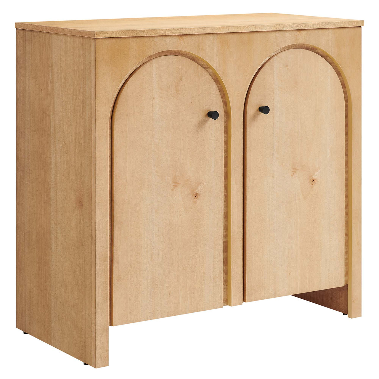 Revina Arched 2-Door Organization Console, Oak
