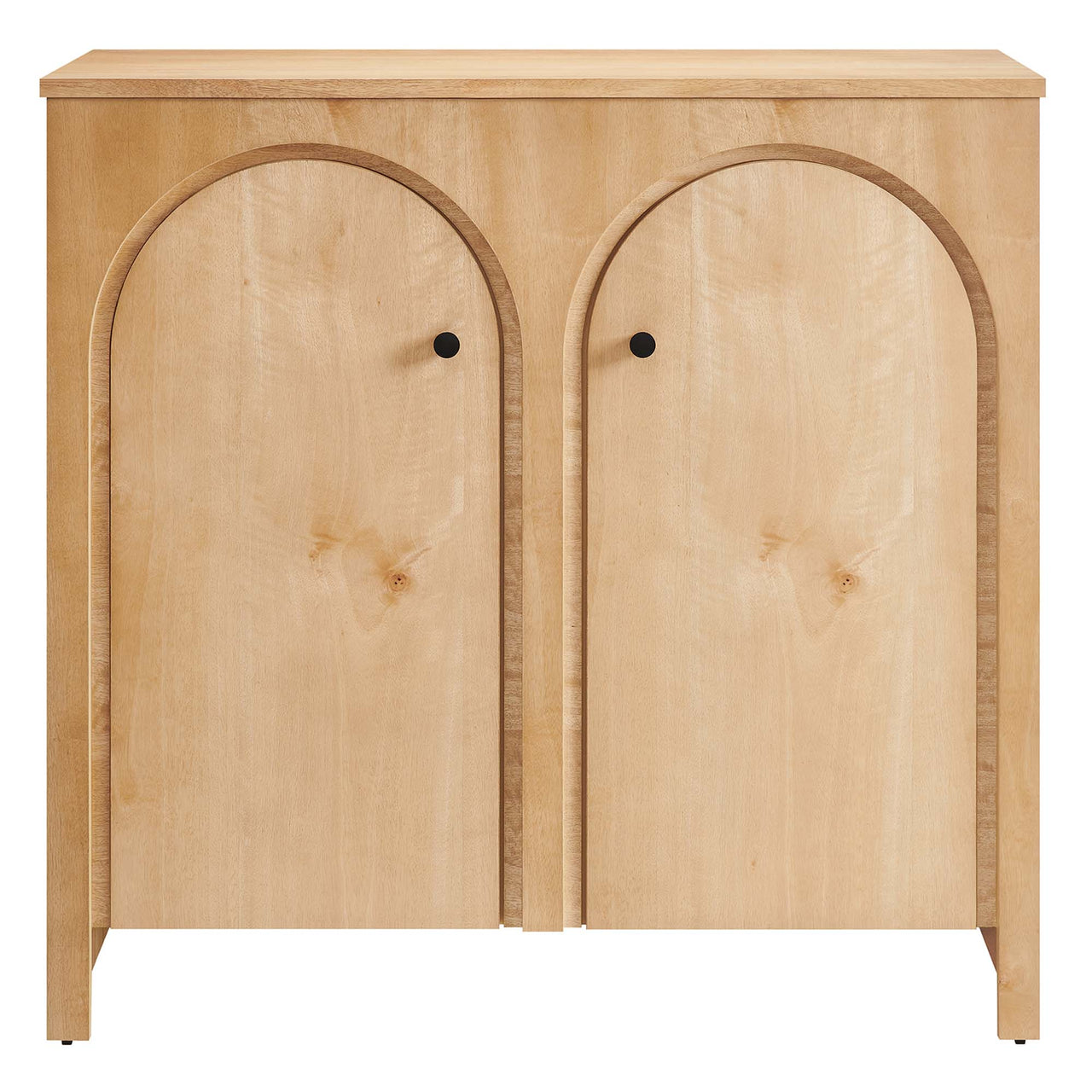 Revina Arched 2-Door Organization Console, Oak