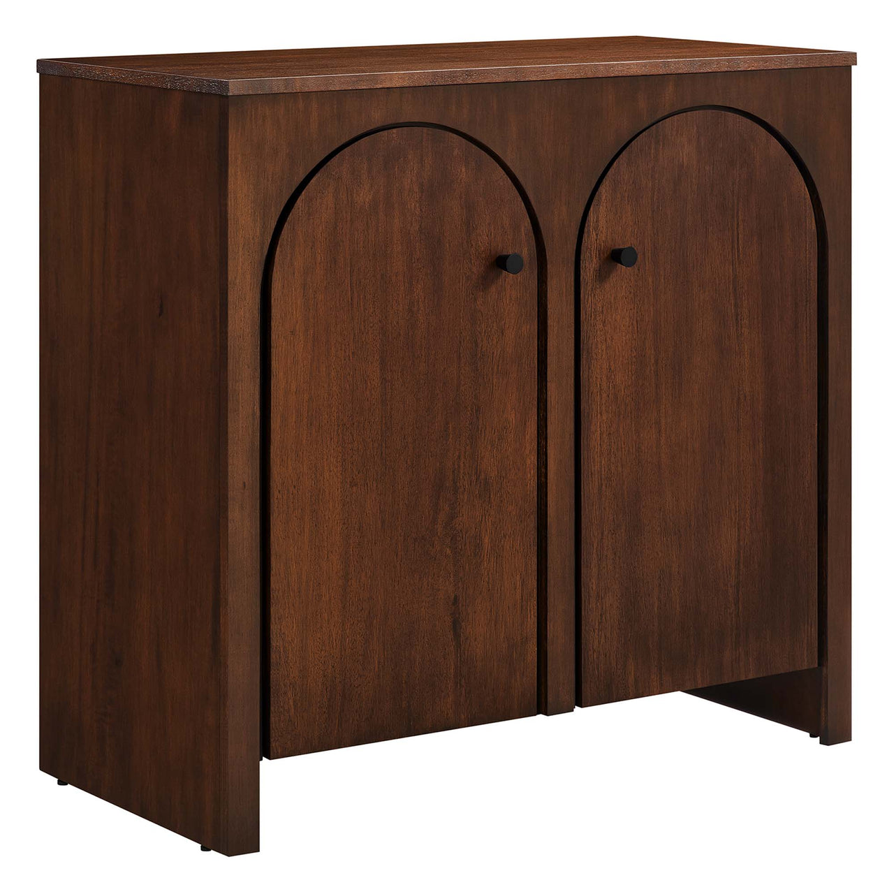 Revina Arched 2-Door Organization Console, Walnut