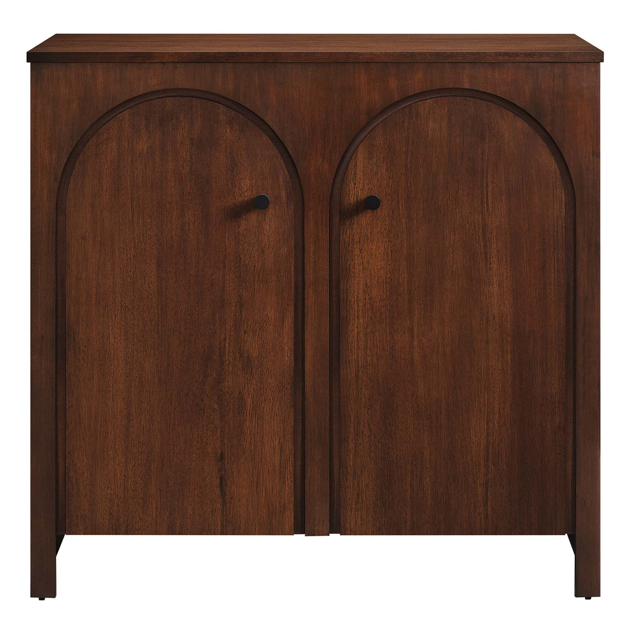 Revina Arched 2-Door Organization Console, Walnut