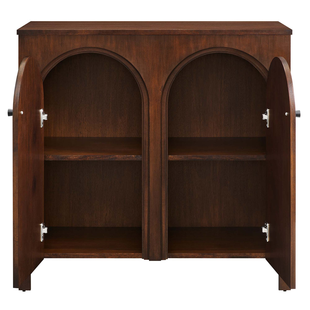 Revina Arched 2-Door Organization Console, Walnut