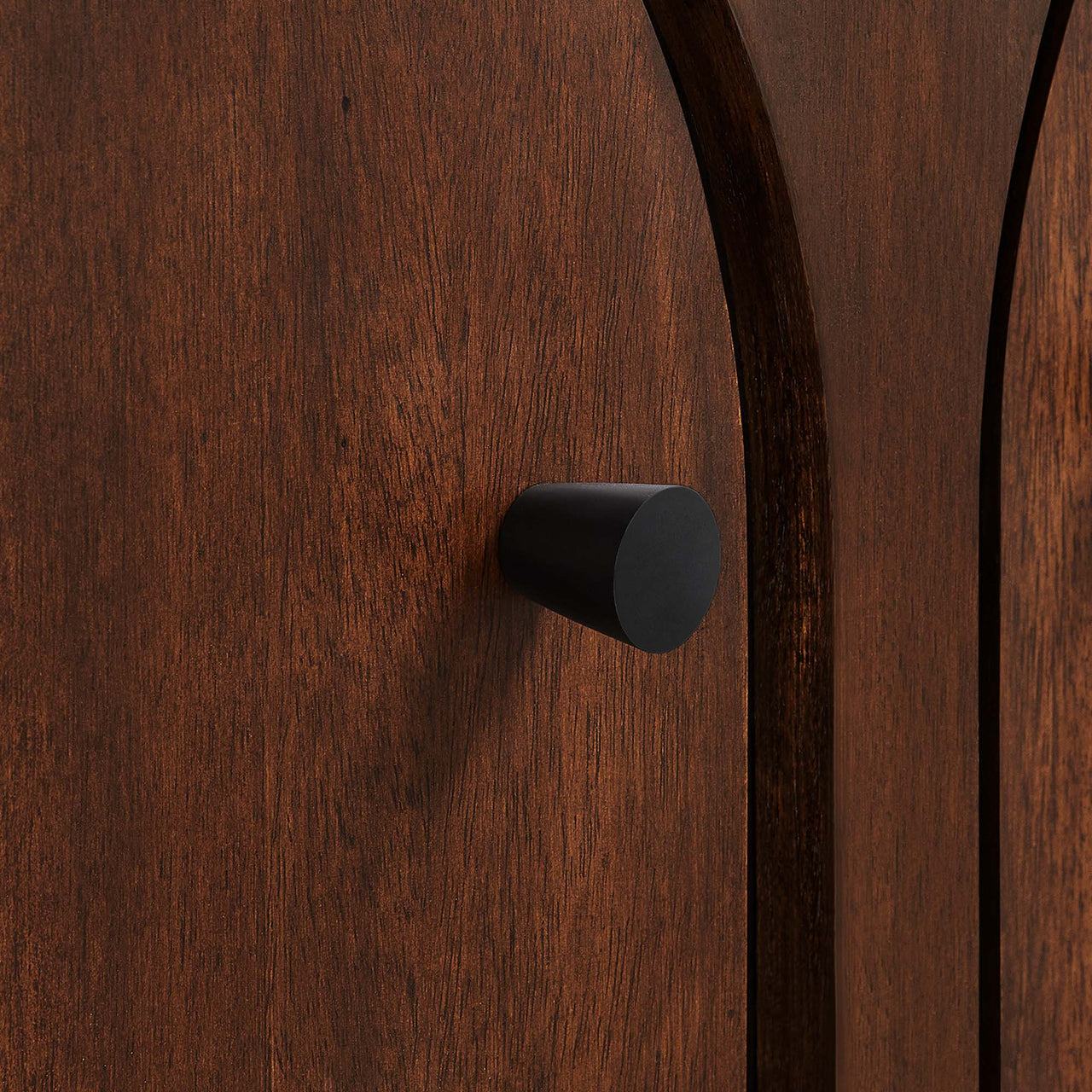 Revina Arched 2-Door Organization Console, Walnut