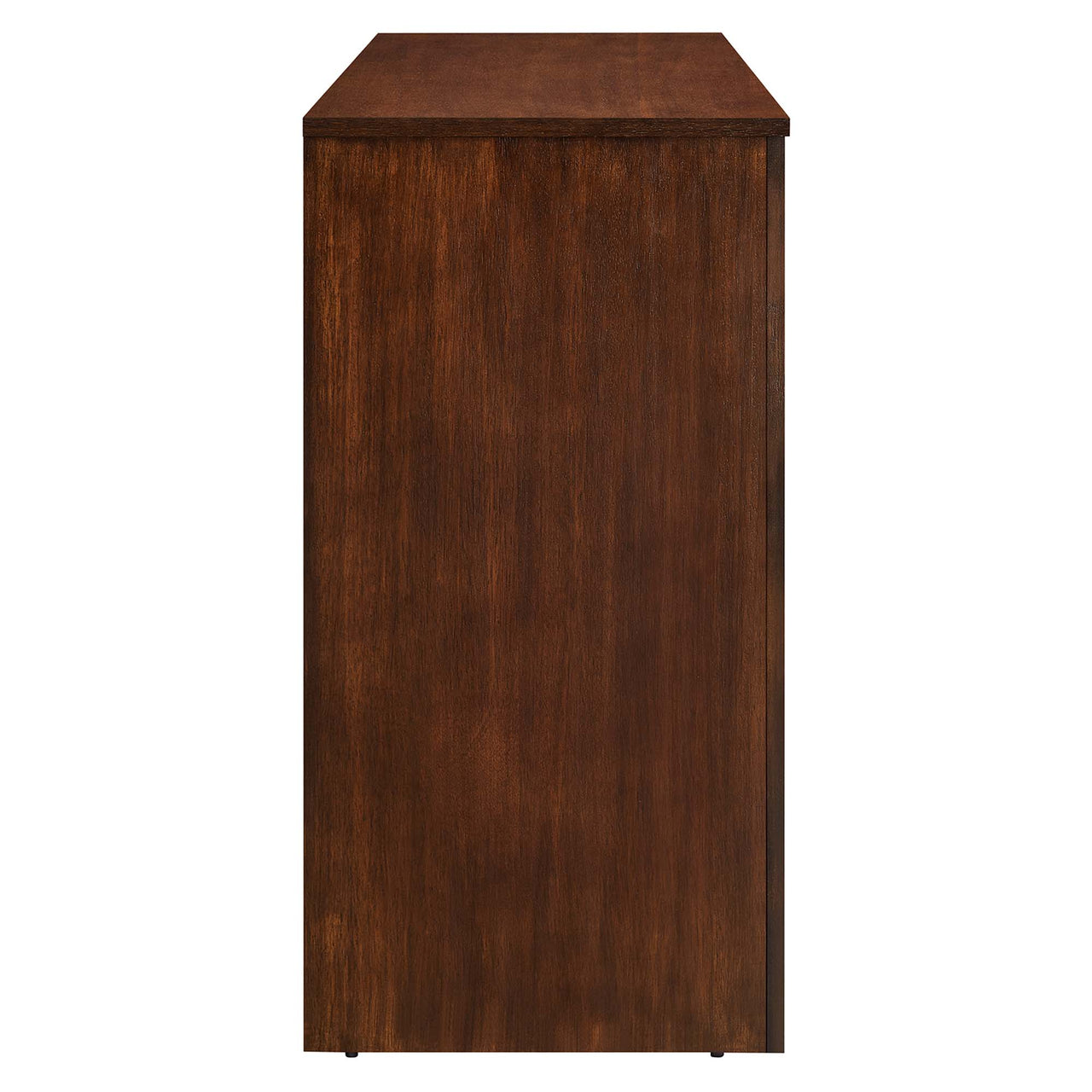 Revina Arched Wood Grain 4-Door Credenza, Walnut