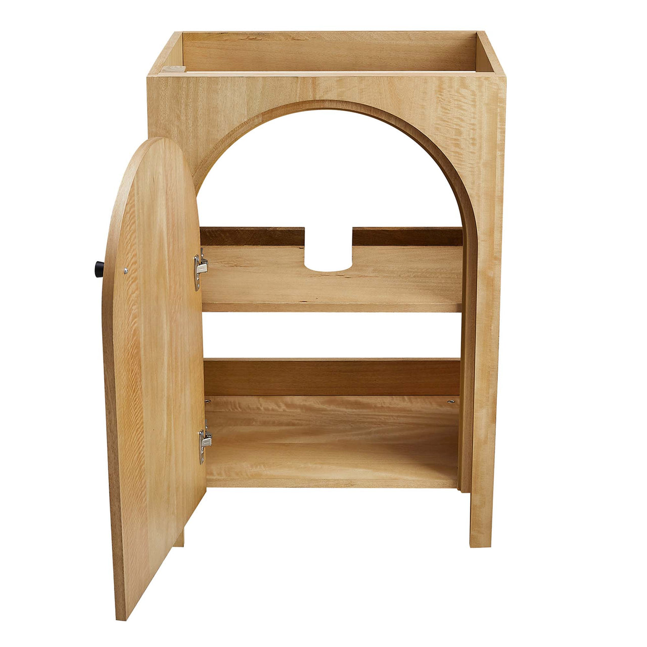 Revina Arched Vanity Base with Storage, Small, Oak