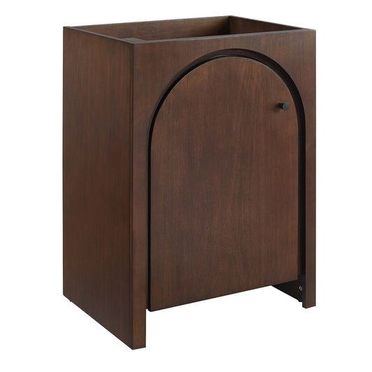 Revina Arched Vanity Base with Storage, Small, Walnut