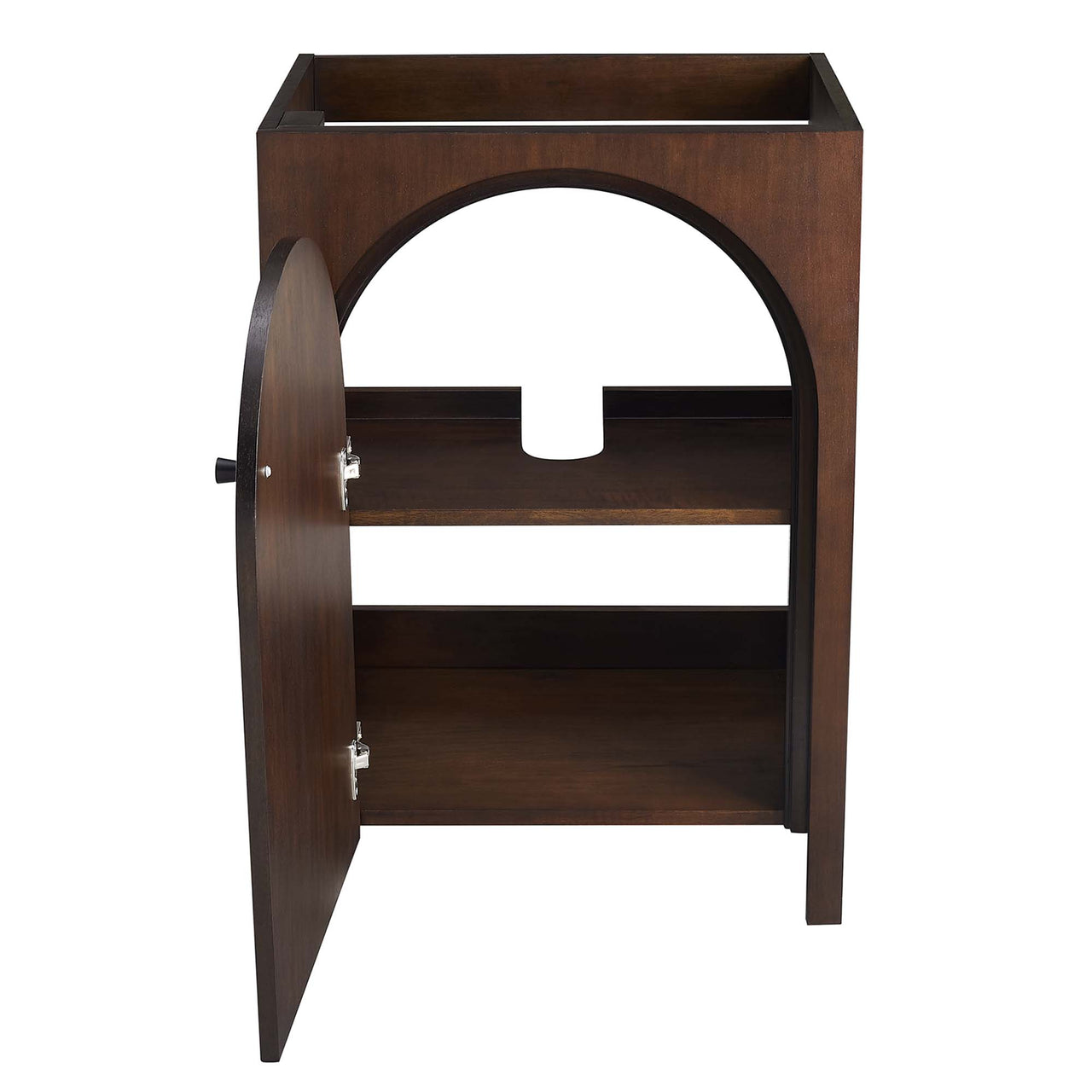 Revina Arched Vanity Base with Storage, Small, Walnut