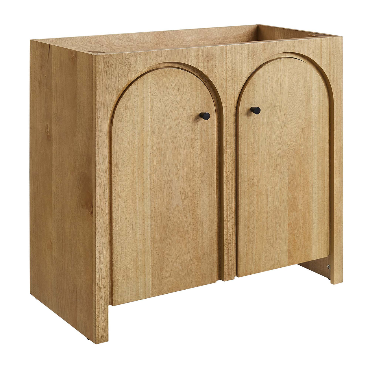 Revina Arched Vanity Base with Storage, Large, Oak