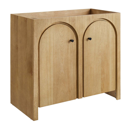 Revina Arched Vanity Base with Storage, Large, Oak