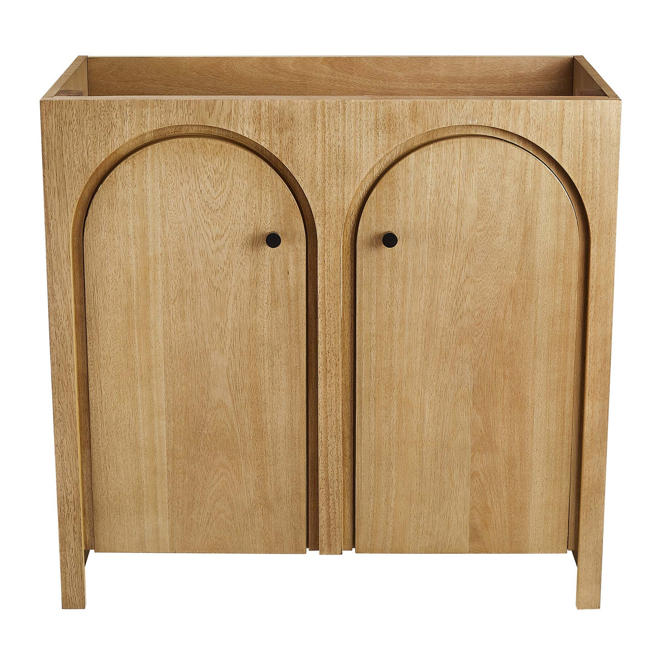 Revina Arched Vanity Base with Storage, Large, Oak