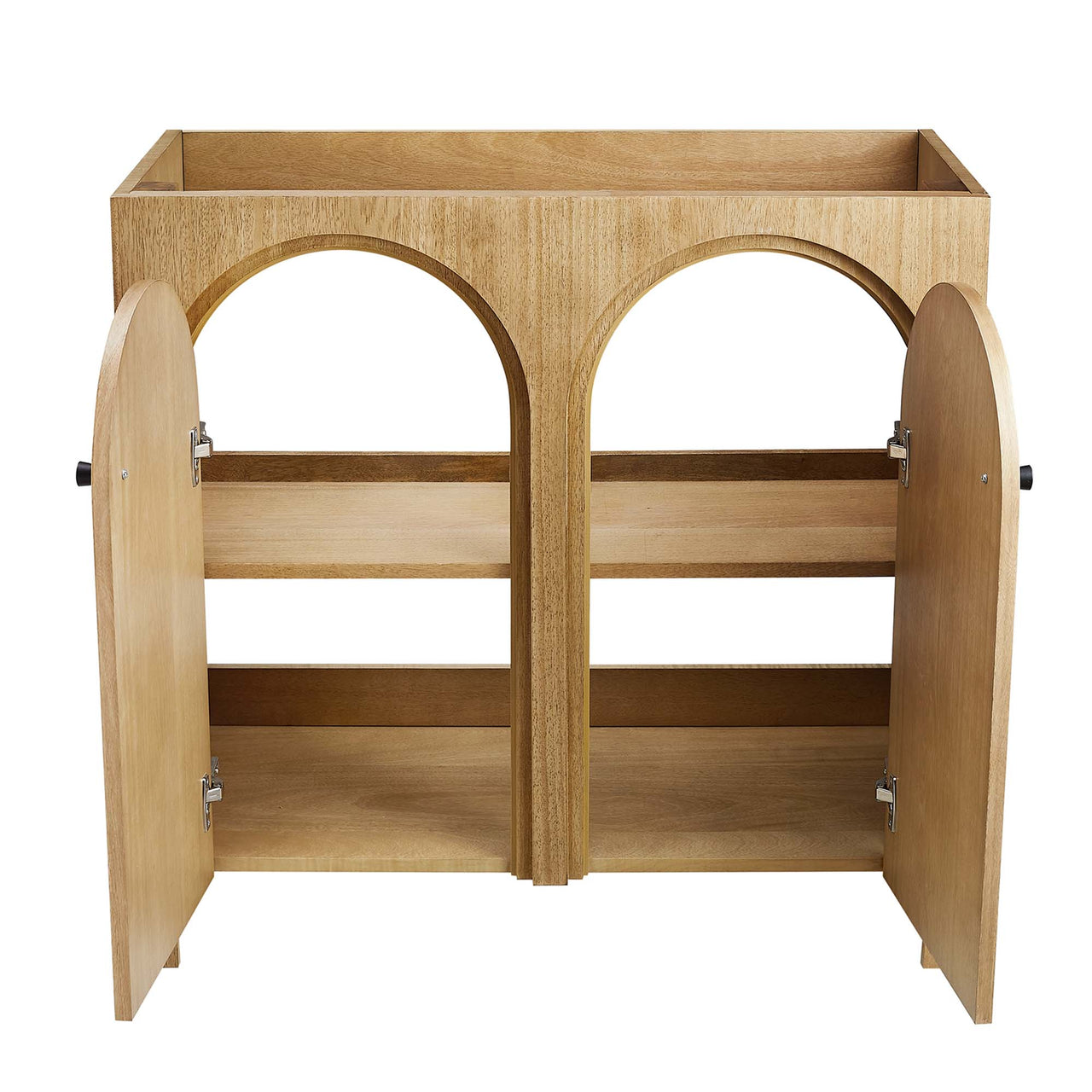 Revina Arched Vanity Base with Storage, Large, Oak
