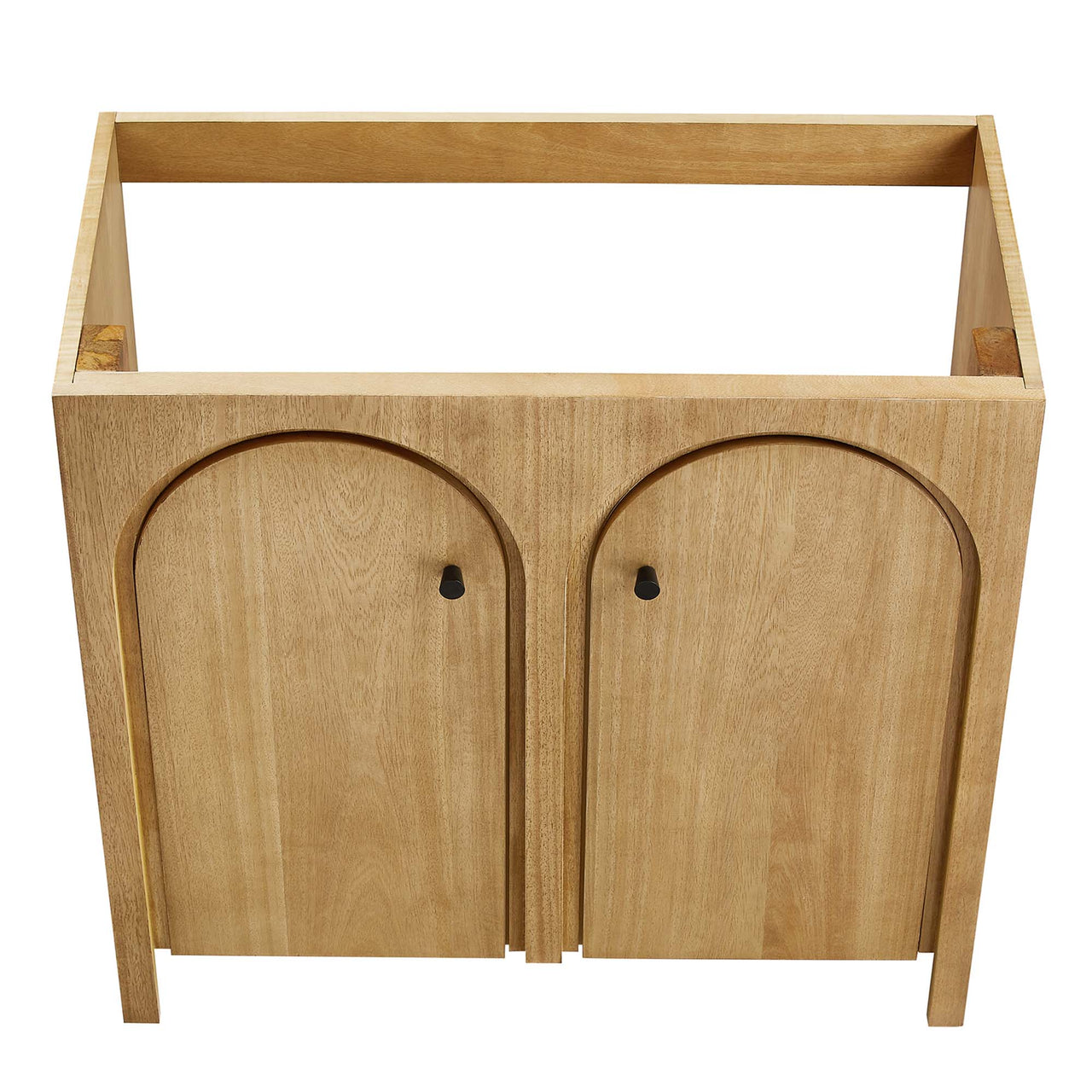 Revina Arched Vanity Base with Storage, Large, Oak