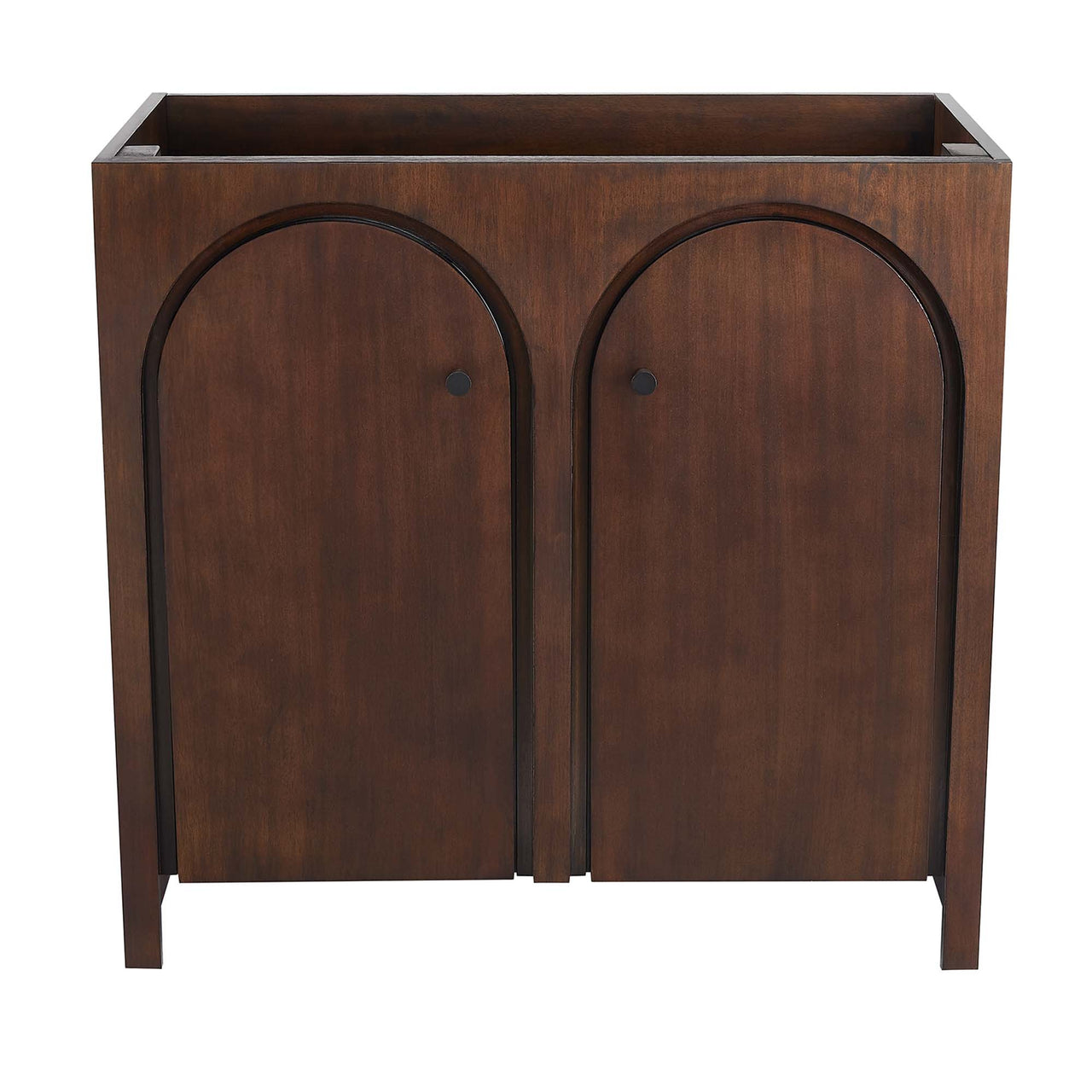 Revina Arched Vanity Base with Storage, Large, Walnut