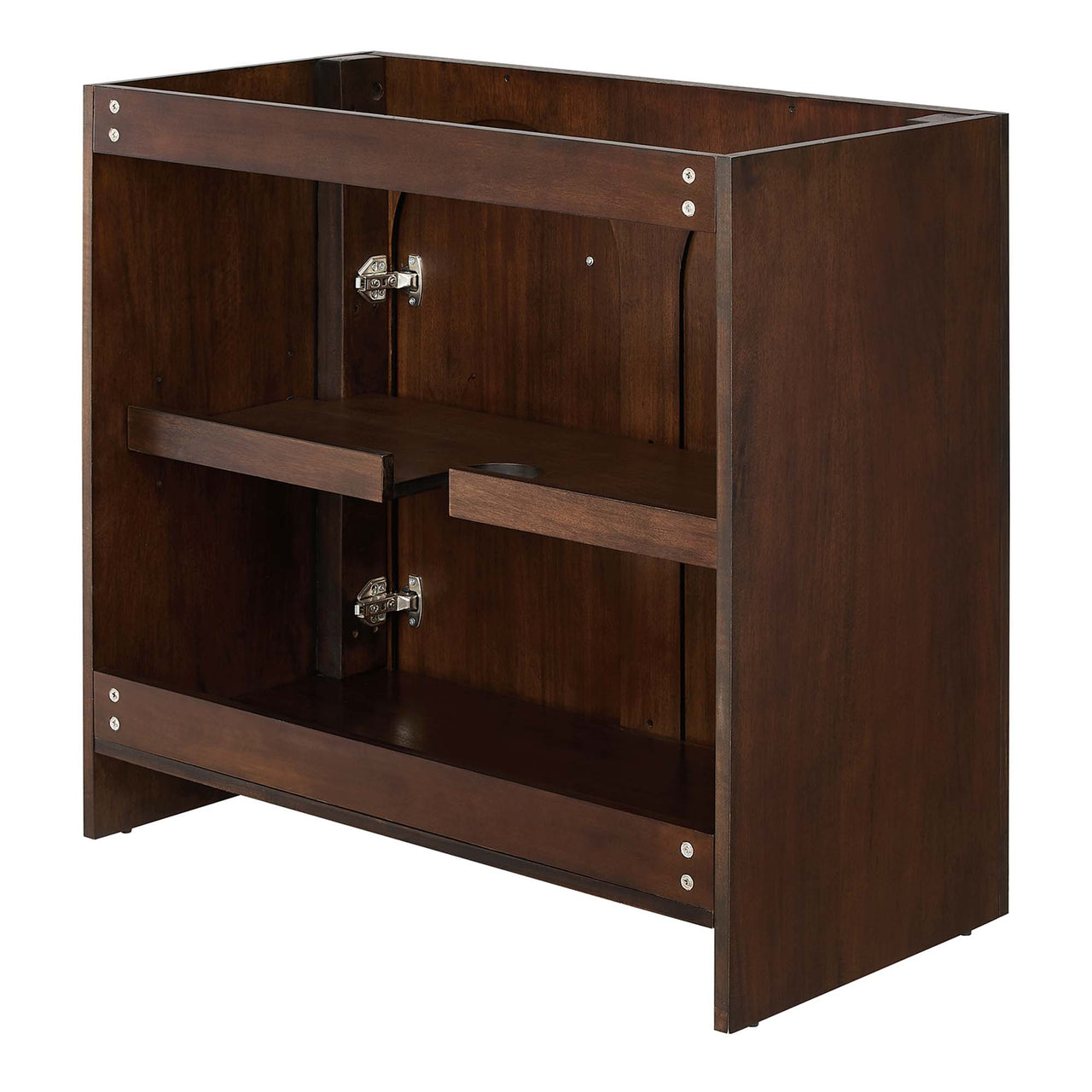Revina Arched Vanity Base with Storage, Large, Walnut