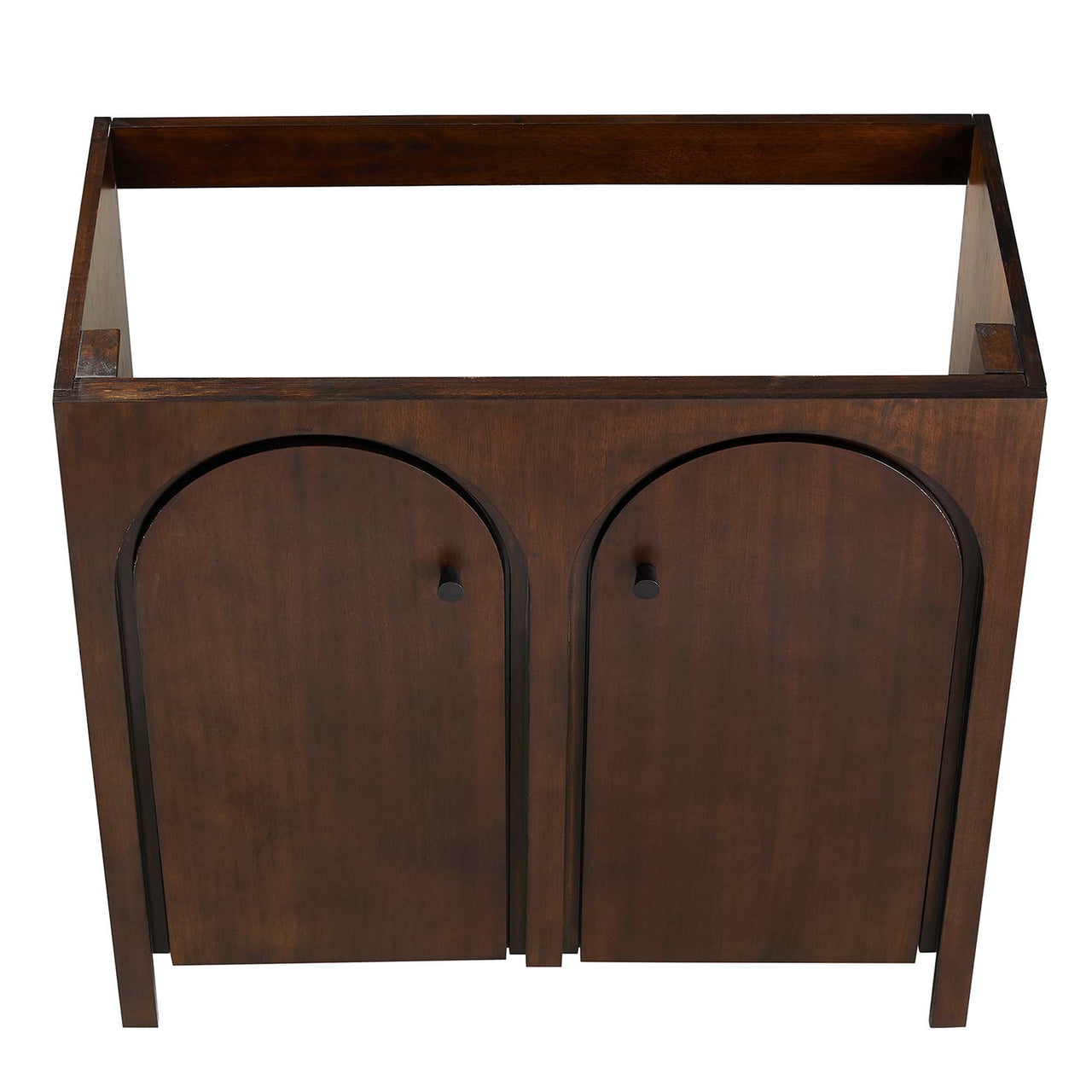 Revina Arched Vanity Base with Storage, Large, Walnut