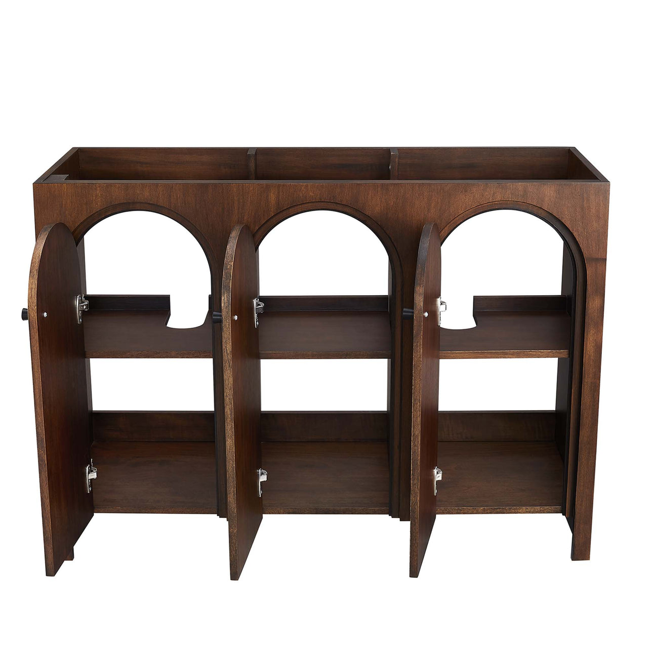 Revina Arched Vanity Base with Storage, Extra Large, Walnut