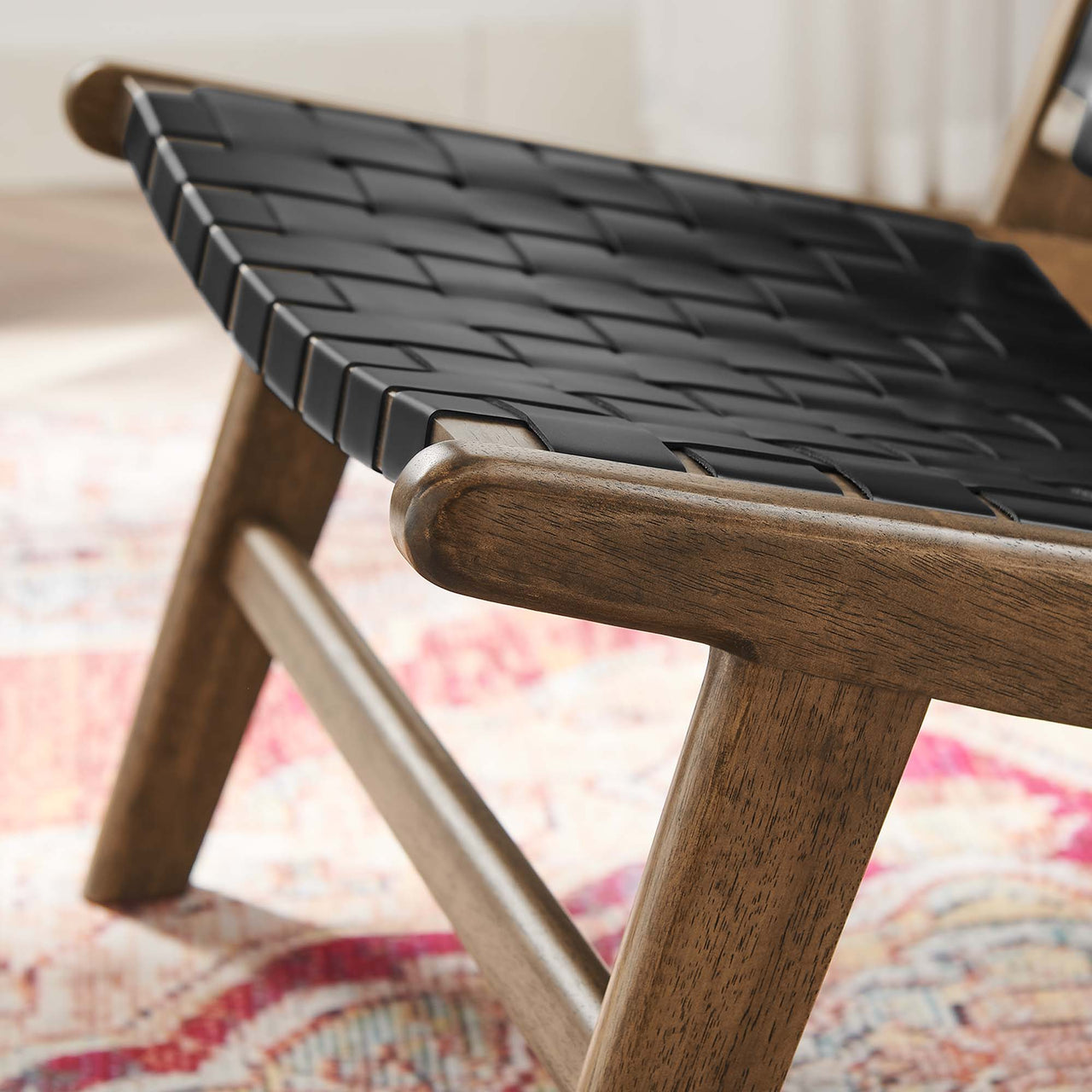 Hunter Lounge Chair, Walnut & Black