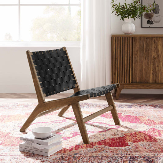 Hunter Lounge Chair, Walnut & Black