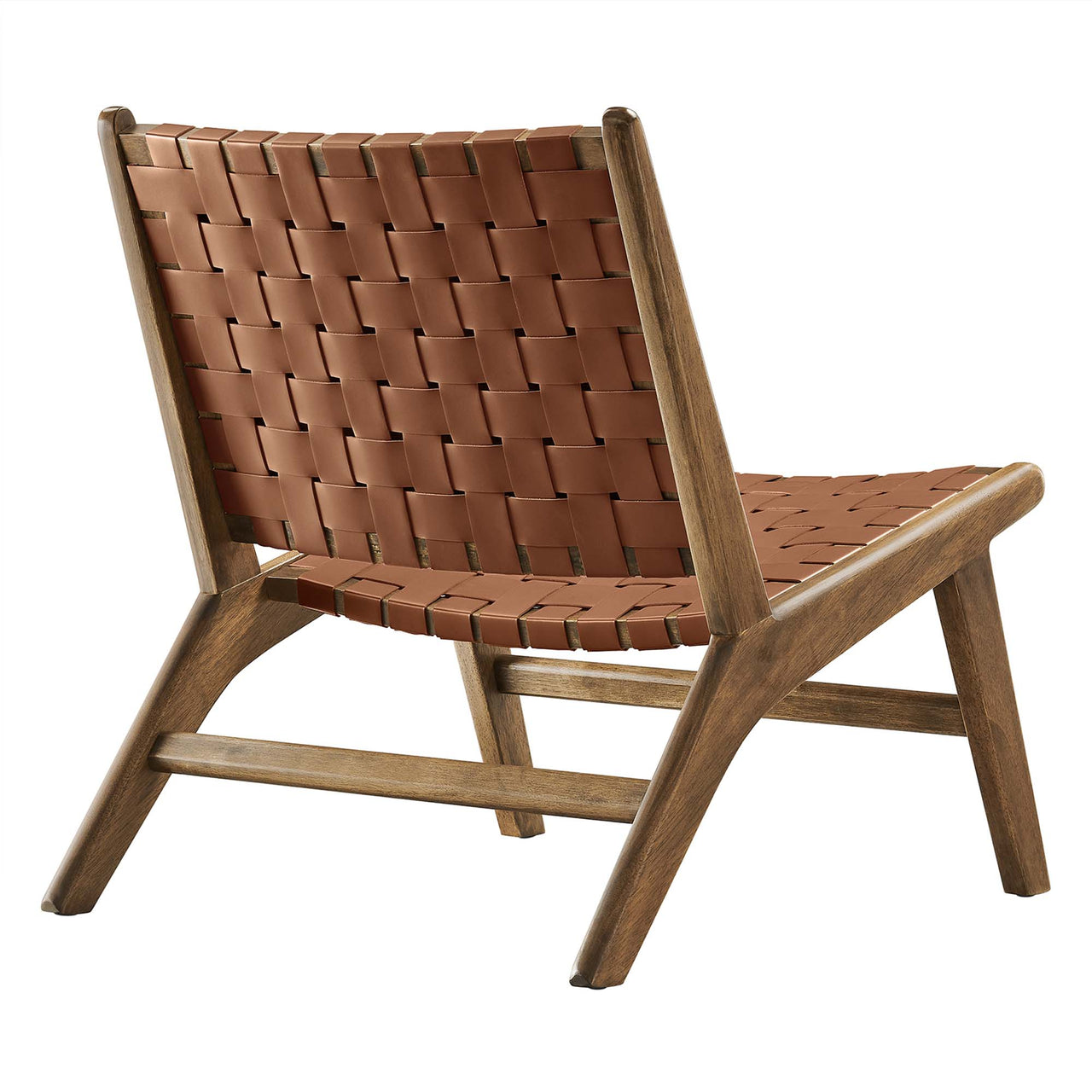 Hunter Lounge Chair, Walnut & Brown