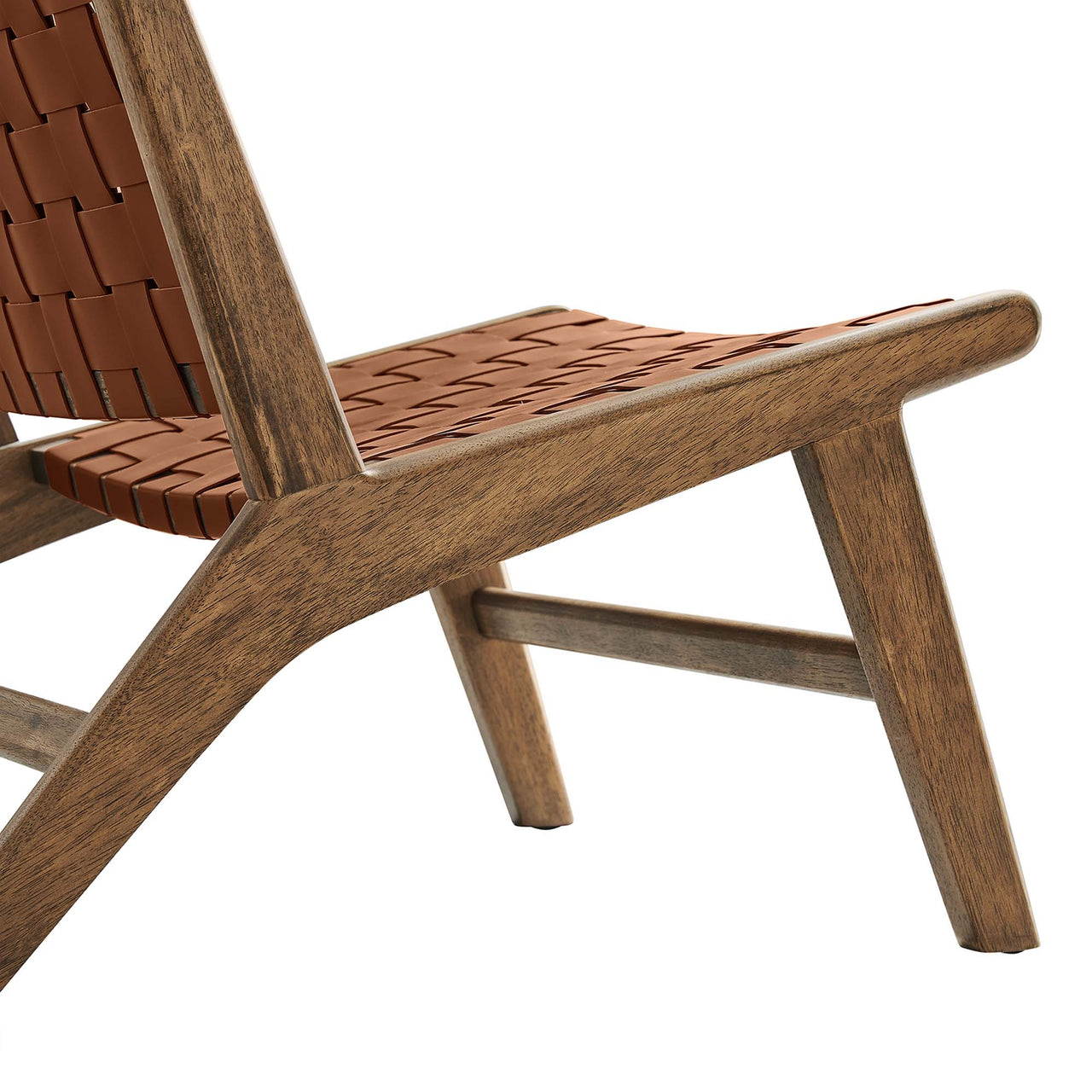 Hunter Lounge Chair, Walnut & Brown