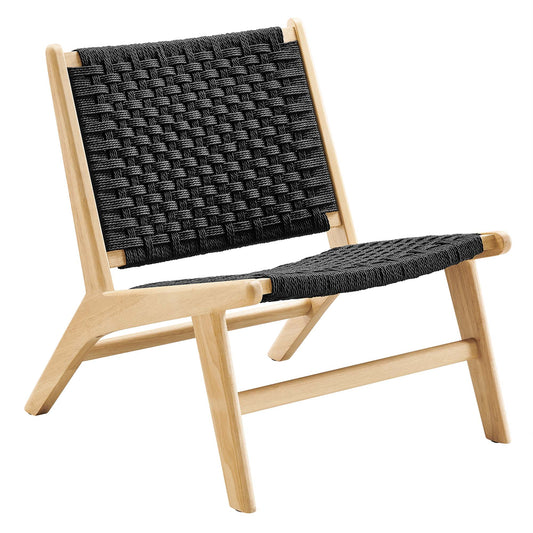 Hunter Accent Lounge Chair, Natural Wood & Black
