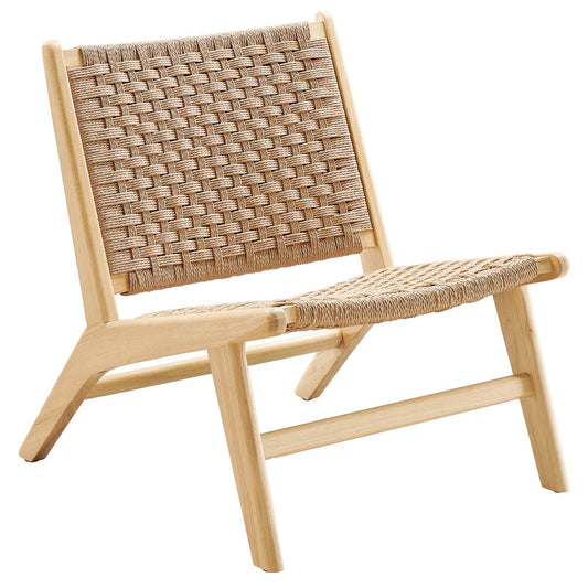 Hunter Accent Lounge Chair, Natural Wood