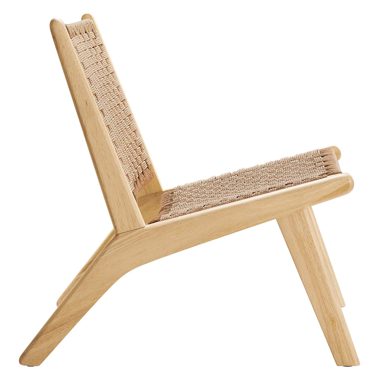 Hunter Accent Lounge Chair, Natural Wood
