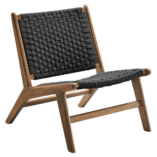 Hunter Accent Lounge Chair, Walnut & Black