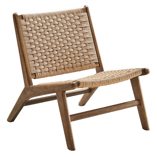 Hunter Accent Lounge Chair, Walnut & Natural Wood