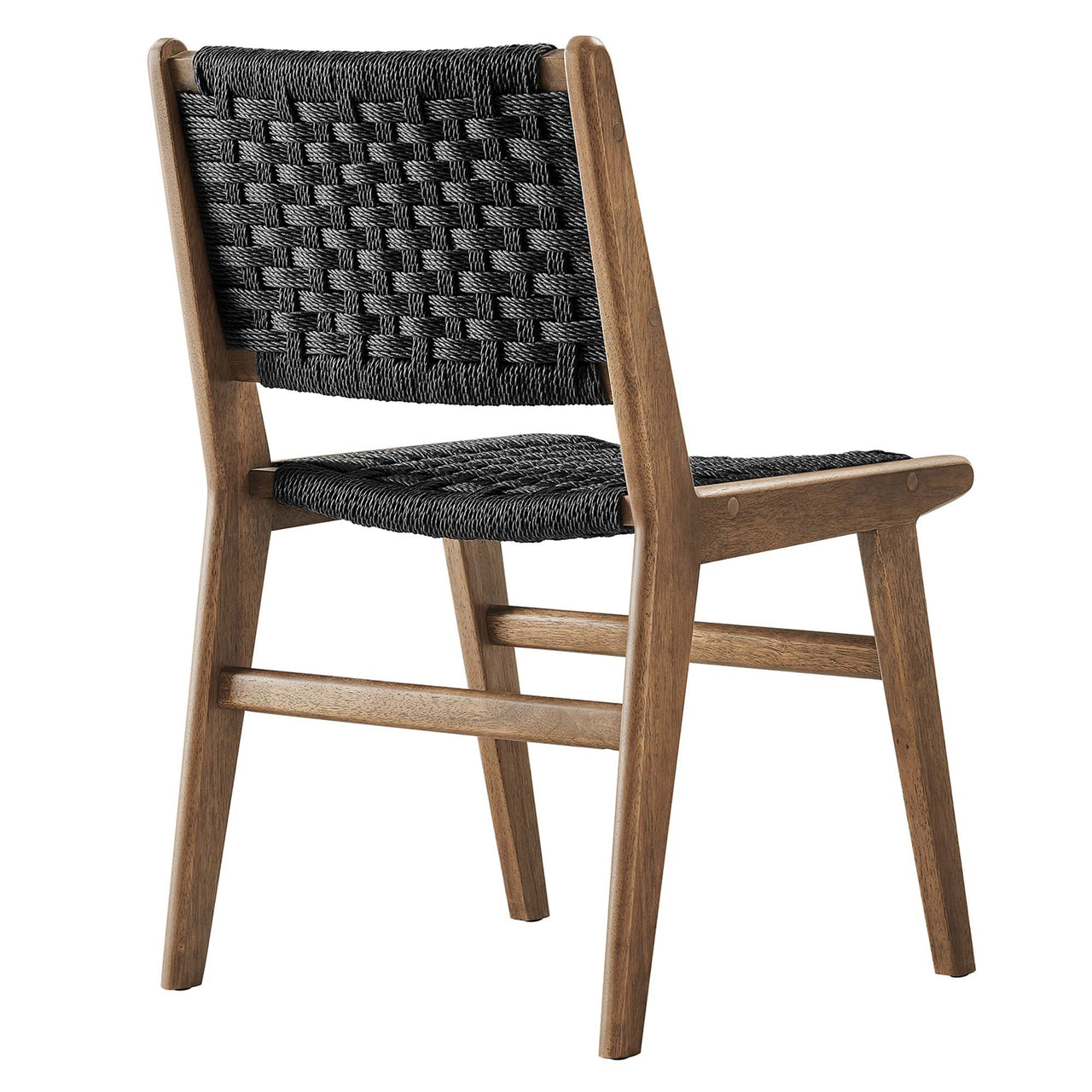 Hunter Dining Chair Set of 2, Walnut & Black