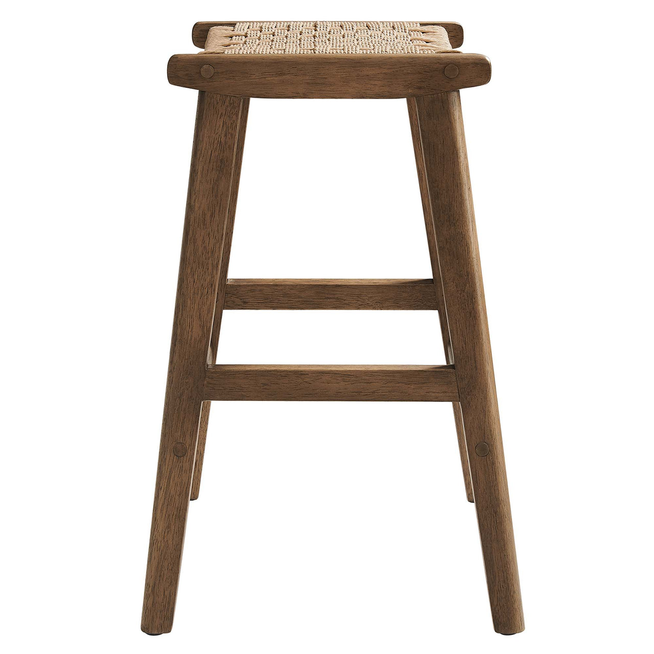 Hunter Counter Stool Set of 2, Walnut & Natural Wood