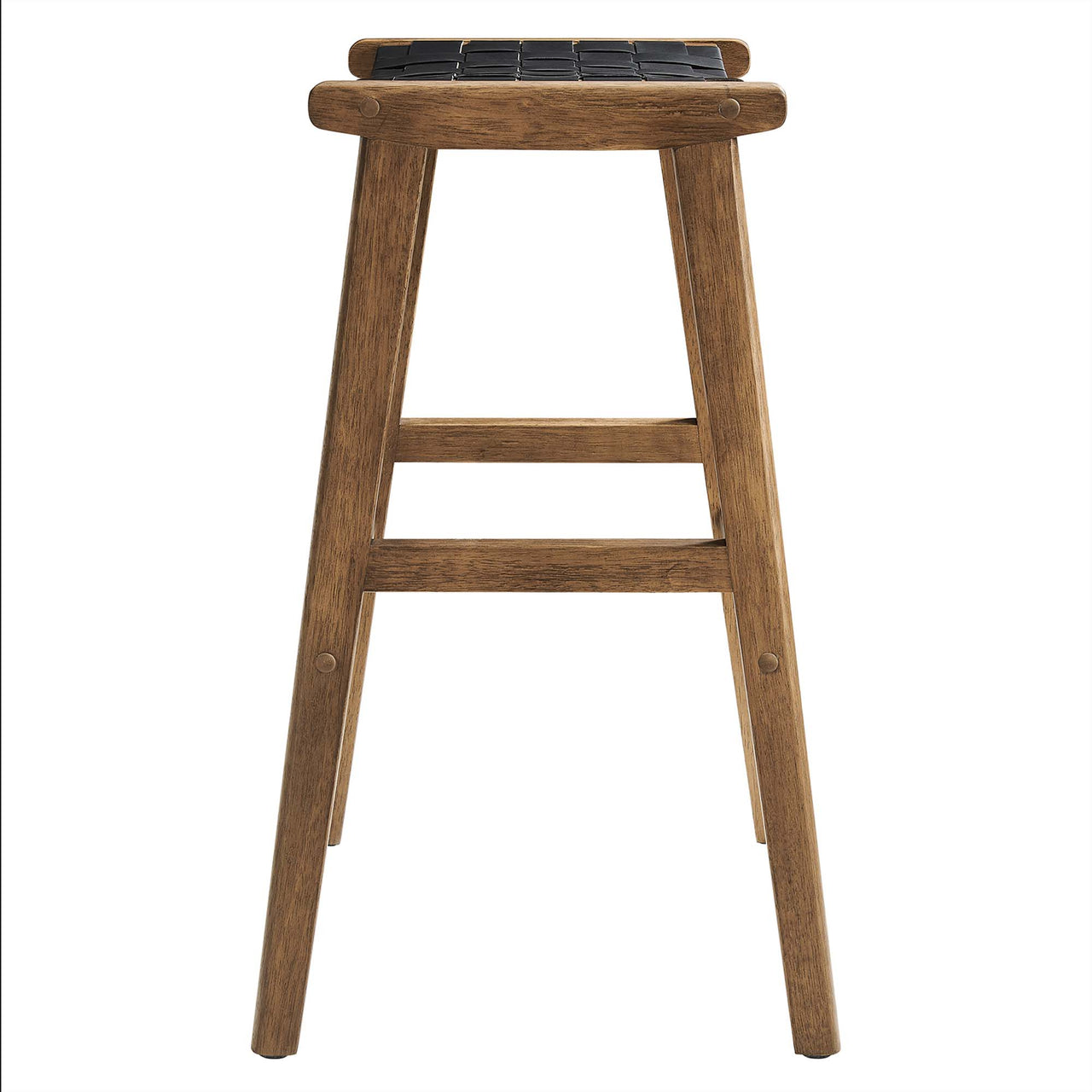 Hunter Bar Stool Set of 2, Walnut & Black