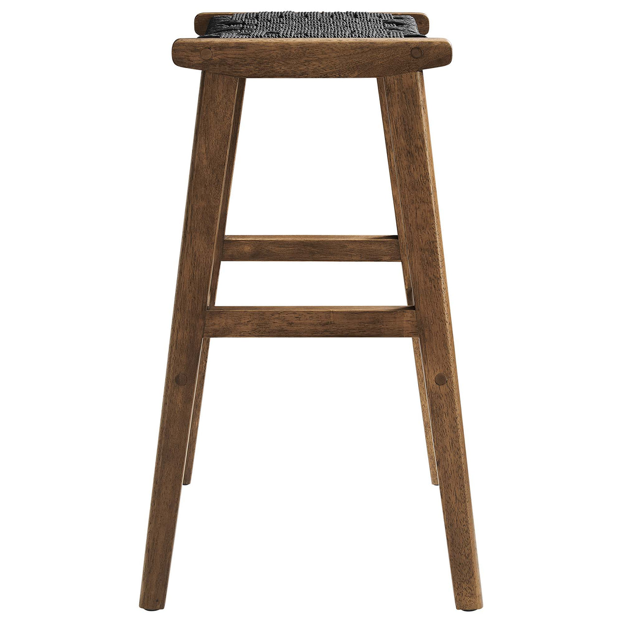 Hunter Bar Stool Set of 2, Walnut & Black