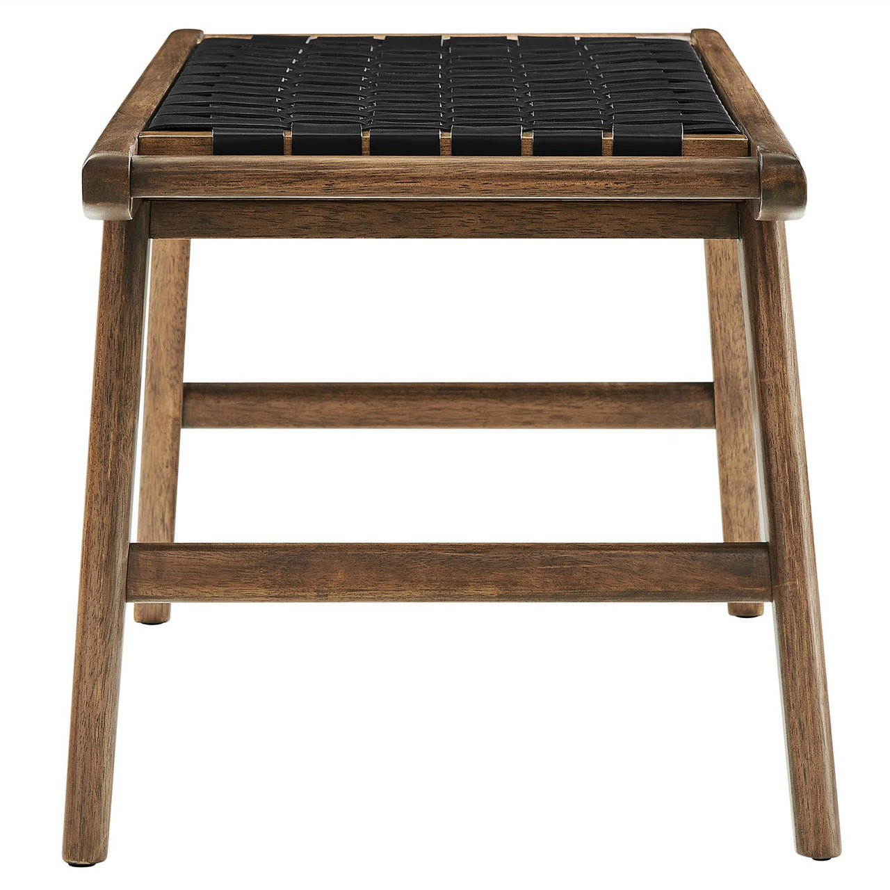 Hunter Eco-Leather Bench, Walnut & Black