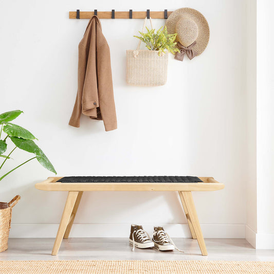 Hunter Bench, Natural Wood & Black