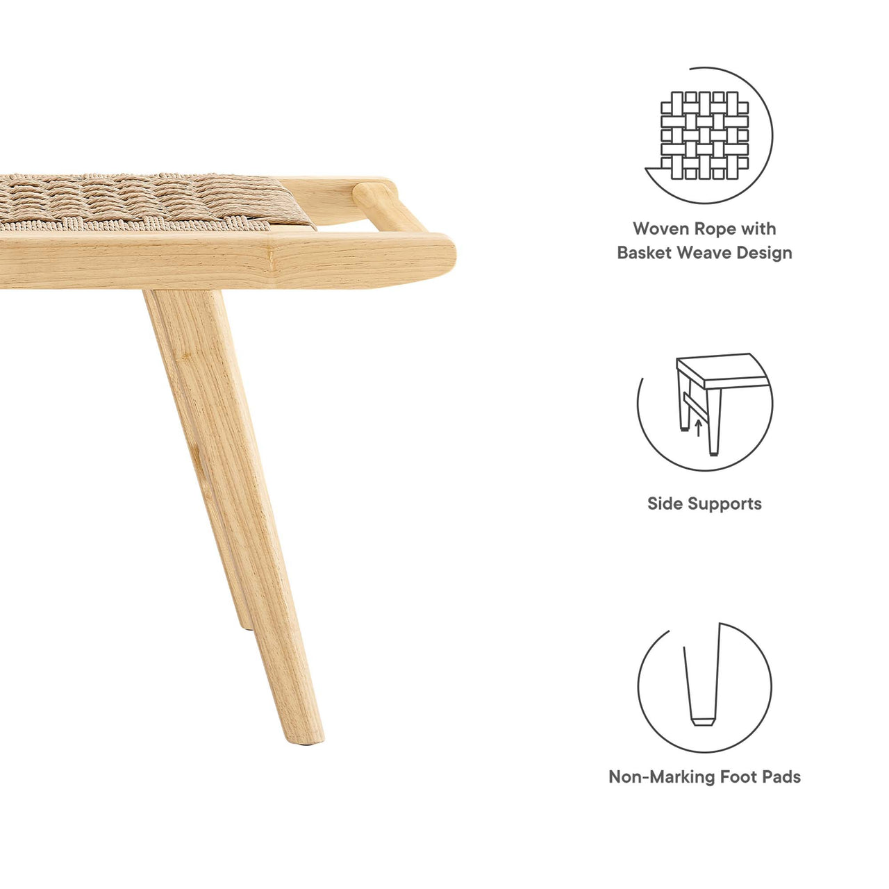 Hunter Bench, Natural Wood