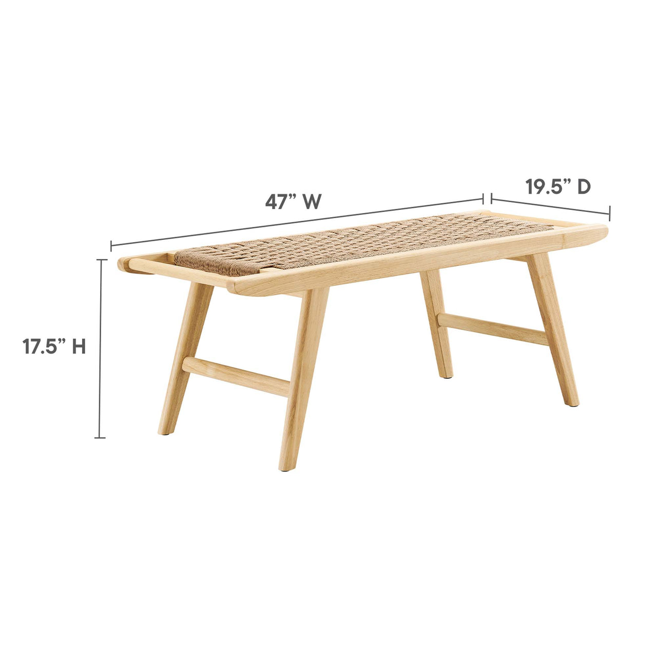 Hunter Bench, Natural Wood