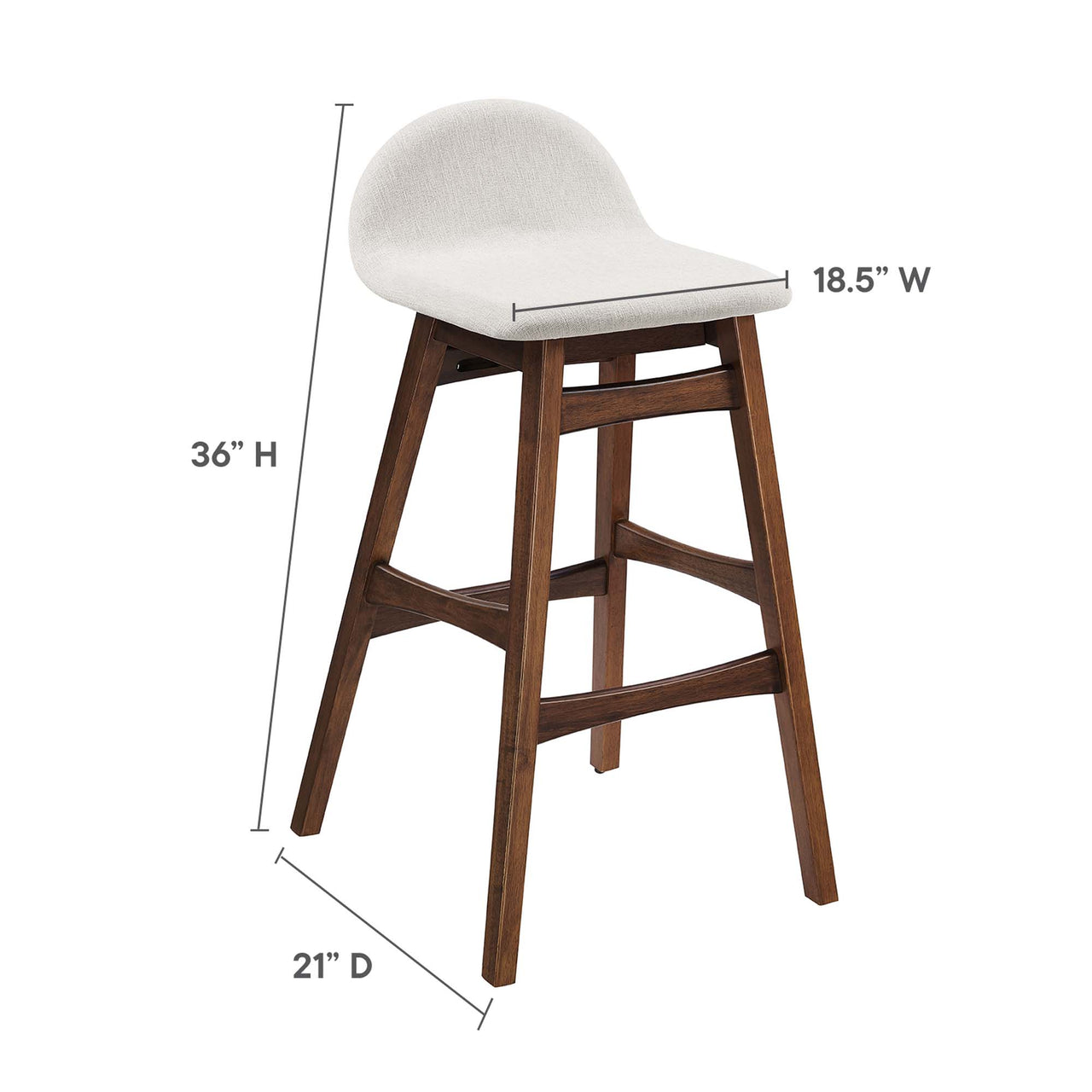 Sentinel Bar Stool Set of 2, Ivory
